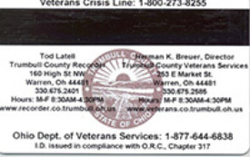 Example of back side of ID card.