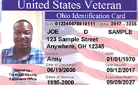 Example of front side of ID card.