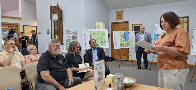 Director Julie Green conducting first land use meeting.