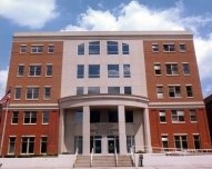 Large red brick building whcih is Administration building.